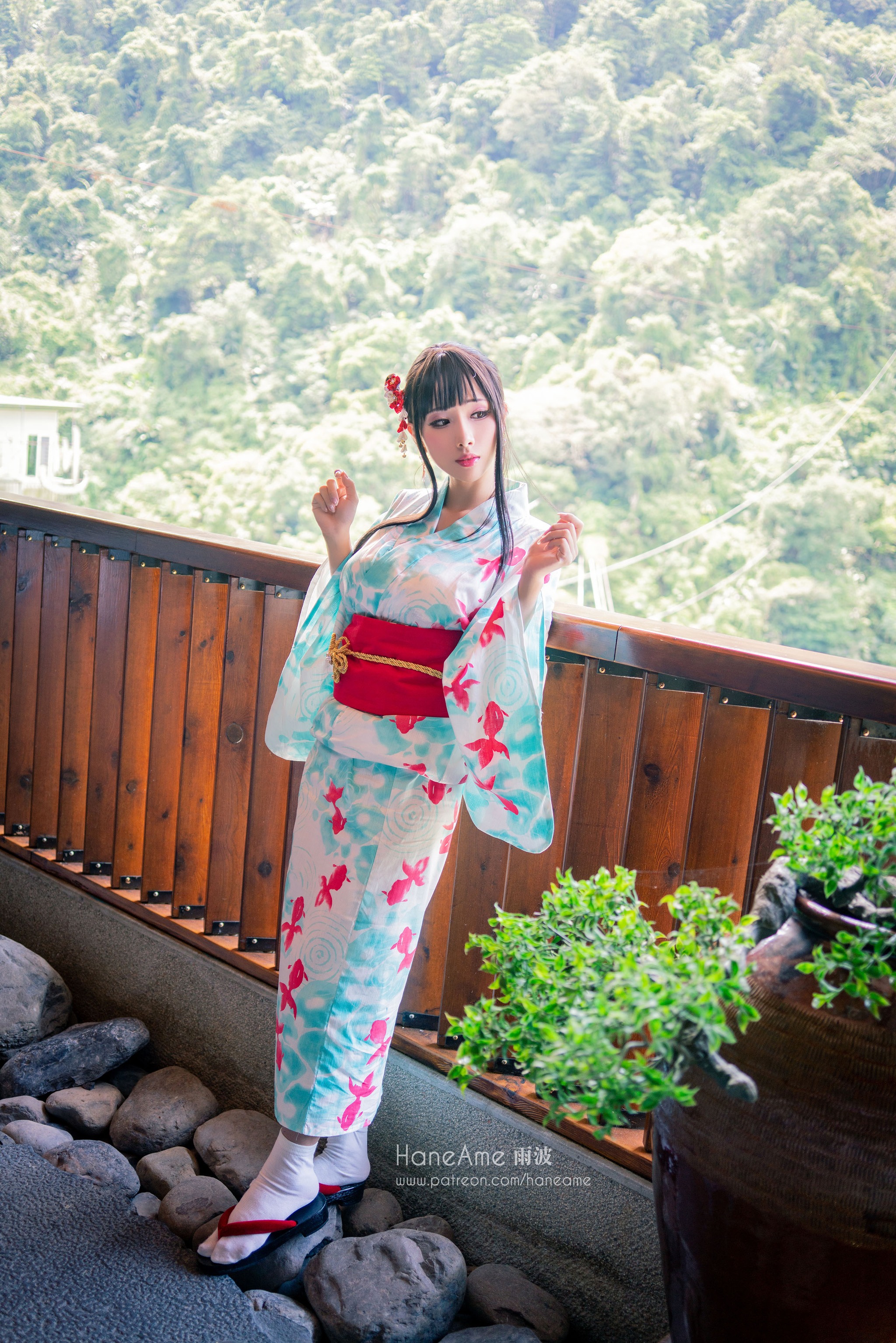 雨波_HaneAme - NO.027 Hot spring 和服温泉[100P1V]-XikXak